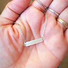 Pulseira infantil plaquinha em Prata 925 - comprar online