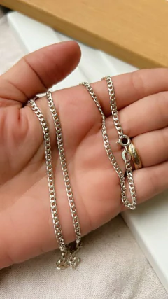 Cordão Grumet 4 com 60 cm em Prata 950