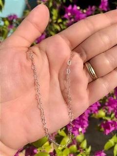 Cordão Elo Coração em Prata 925 de 45cm na internet