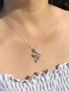Pingente Cobra em Prata 925.