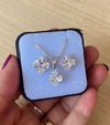 Conjunto inspiração Zircônia em Prata 925.