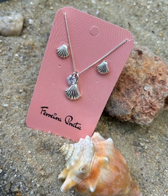 Conjunto Conchinha em Prata 925