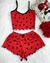 Pijama Virginia - Vermelho e preto