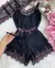 Baby Doll Encanto - Preto com Rosé rendado