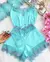 Baby Doll Encanto - Verde com Rose rendado
