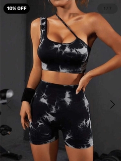 Conjunto seamless top tira