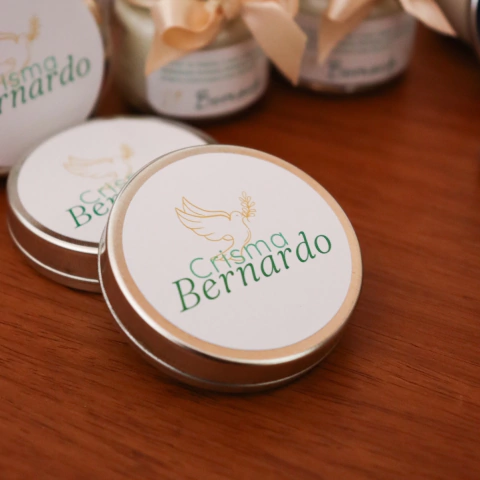Mini velas personalizadas em latas de 20g na internet