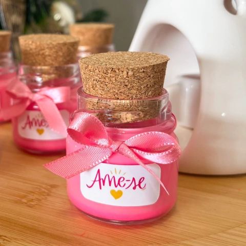 Mini Velas com tampa de cortiça e etiqueta/decoração personalizável - comprar online