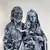 IMAGEM DE GESSO SAGRADA FAMÍLIA COR PRATA 22CM - comprar online
