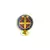 MEDALHÃO SÃO BENTO PARA CARRO DOURADO (1 unidade )