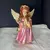 IMAGEM DE GESSO ANJO DA GUARDA ROSA E DOURADO 23CM - comprar online