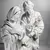 IMAGEM DE GESSO SAGRADA FAMÍLIA BRANCA E DOURADA 41CM - comprar online
