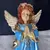 IMAGEM DE GESSO ANJO DA GUARDA AZUL E DOURADO 23CM - comprar online