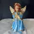 IMAGEM DE GESSO ANJO DA GUARDA AZUL E DOURADO 23CM na internet