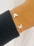 Bracelete regulável pontas borboleta cravejado prata 925 - comprar online