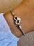 Pulseira para berloque inspiração fecho coração infinito prata 925