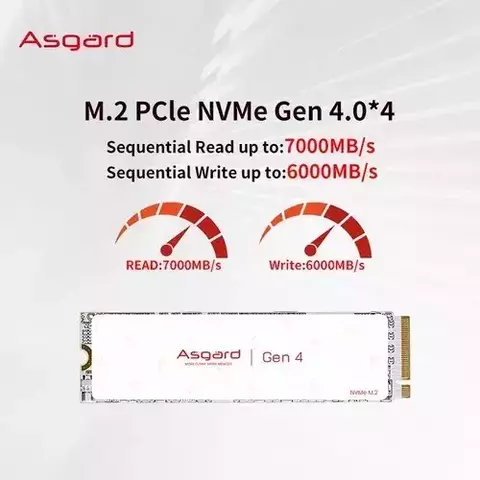 SSD NVMe 1TB Asgard Gen4x4 – M.2 2280 PCIe 4.0