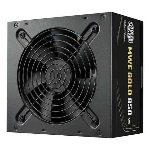Fonte Cooler Master MWE Gold 850 V3, 850W, 80 Plus Ouro, ATX 3.1, PFC Ativo, Preto - MPE-8506-ACAG-BBR