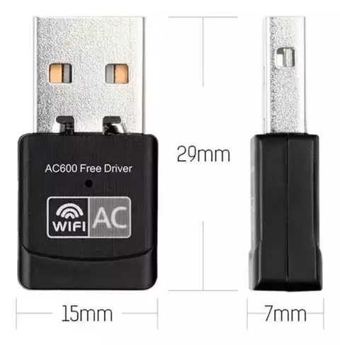 Adaptador Wireless USB Dual Band, 433Mbps, 5.8GHz AC600