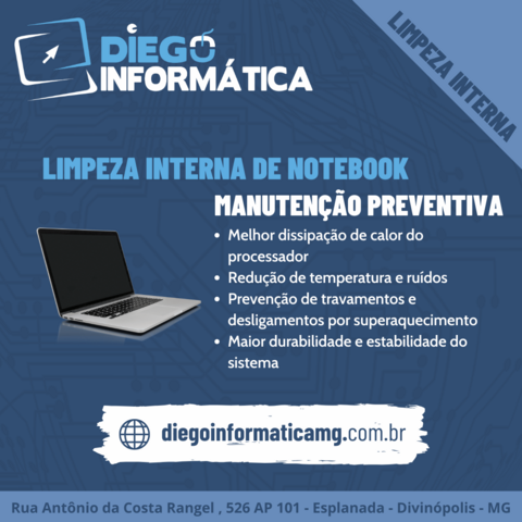 Limpeza Interna do Notebook – Manutenção Preventiva