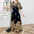 Vestido estampado estilo retro elegante, longo,Tamanho Unico + frete grátis - comprar online