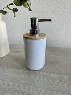 Dispenser con tapa de bamboo - comprar online