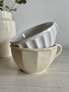 Tazones blanco y beige