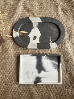 Bandejas "Vaquita negro y blanco" - comprar online