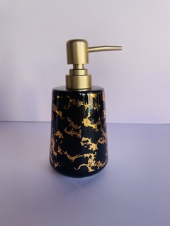 Dispenser de cerámica con dorado