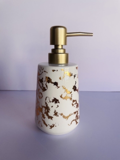 Dispenser de cerámica con dorado - comprar online