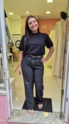Calça Wide Leg Jeans Preto - comprar online