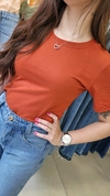 T-shirt Tradicional Lisa Laranja Rust - comprar online
