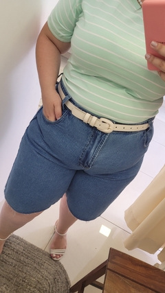 Bermuda Jorts Jeans Médio Plus Size - Huzzi Jeans