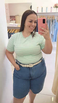 Bermuda Jorts Jeans Médio Plus Size na internet