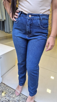 Calça MOM Jeans Escuro - Huzzi Jeans