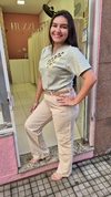 Calça Cargo Jeans Bege - comprar online