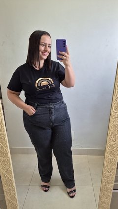 Calça MOM Jeans Preto Grafite
