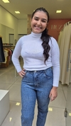 Tricô Gola Baixa Liso - Branco - comprar online