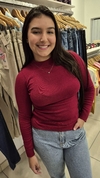 Tricô Gola Baixo Liso - Vermelho - comprar online