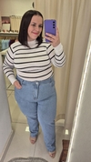 Calça MOM Jeans Claro Lisa Plus Size - comprar online