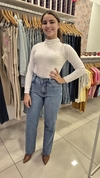 Calça Wide Leg Jeans Médio Marmorizada - comprar online