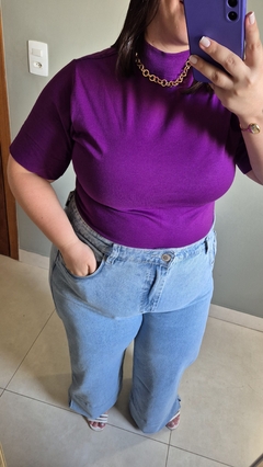 T-shirt Gola Alta Roxo Mirtilo na internet