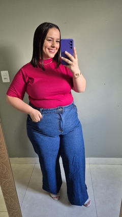 T-shirt Gola Alta Rosa Queimado - Huzzi Jeans