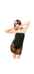 Vestido Strapless frunce de Tul con Funda