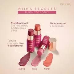 Blush Stick Daily Rosa Niina Secrets 5g - Espaço Nati Lopes