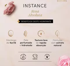 Creme Hidratante Desodorante Corporal Instance Rosa Absoluta 400ml - comprar online