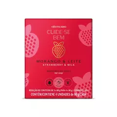 Kit Sabonetes em Barra Cuide-se Bem Morango e Leite 4x80g Cada