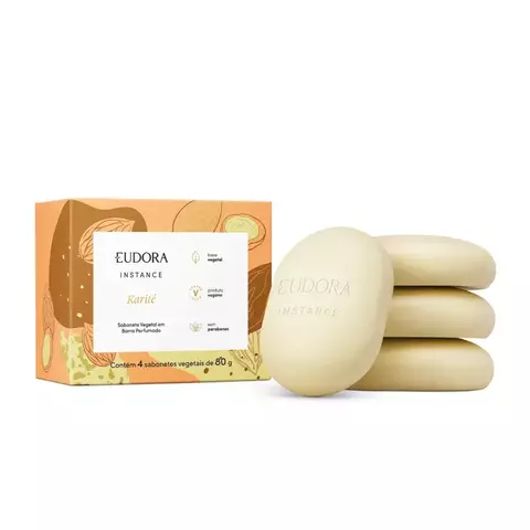 Sabonete Vegetal em Barra Perfumado Instance Karité 4x80g