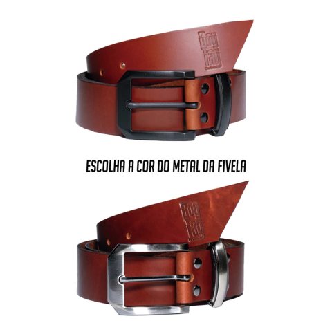 CINTO EM COURO LEGÍTIMO MARROM CLÁSSICO - comprar online