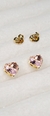 Brinco zircônia Coração Rosa - Folheado Banhado a Ouro 18k na internet